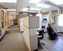 dental chair and separate rooms at johnson dental
